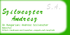 szilveszter andresz business card